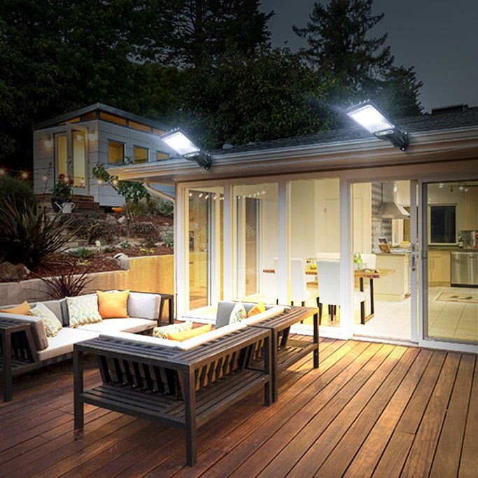 Large Solar Courtyard Wall Lamp with Remote
