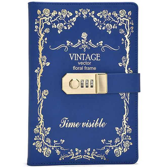 Combination Locking Diary Notebook