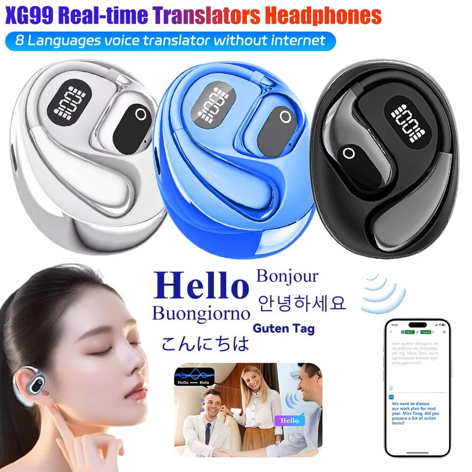Ai Two-Way Language Translator Earpiece