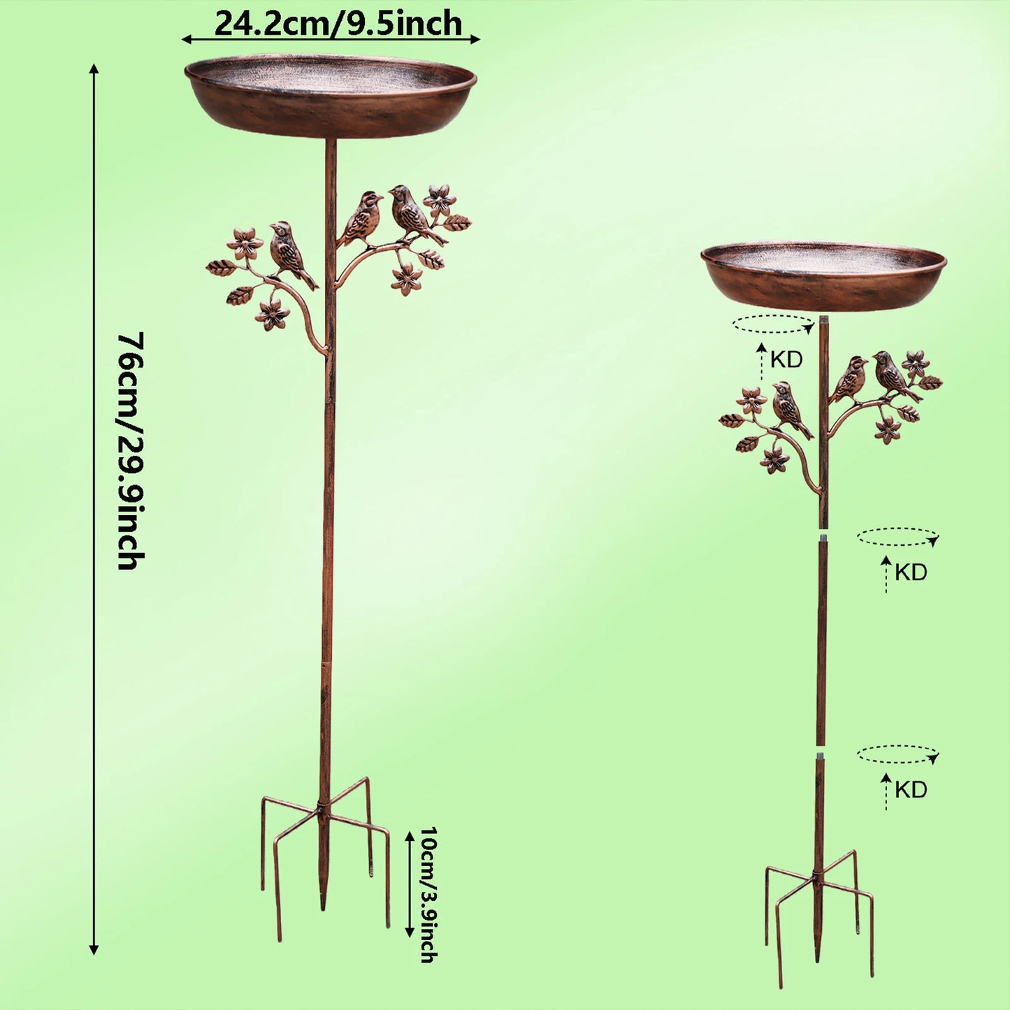 Garden Iron Birdbath