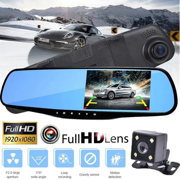 Rearview Mirror Motion Detector Dashcam