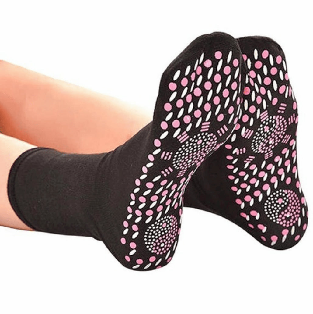 Self Heating Magnetic Socks