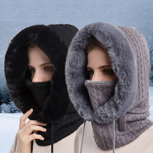 Thick Winter Fur Hooded Snood