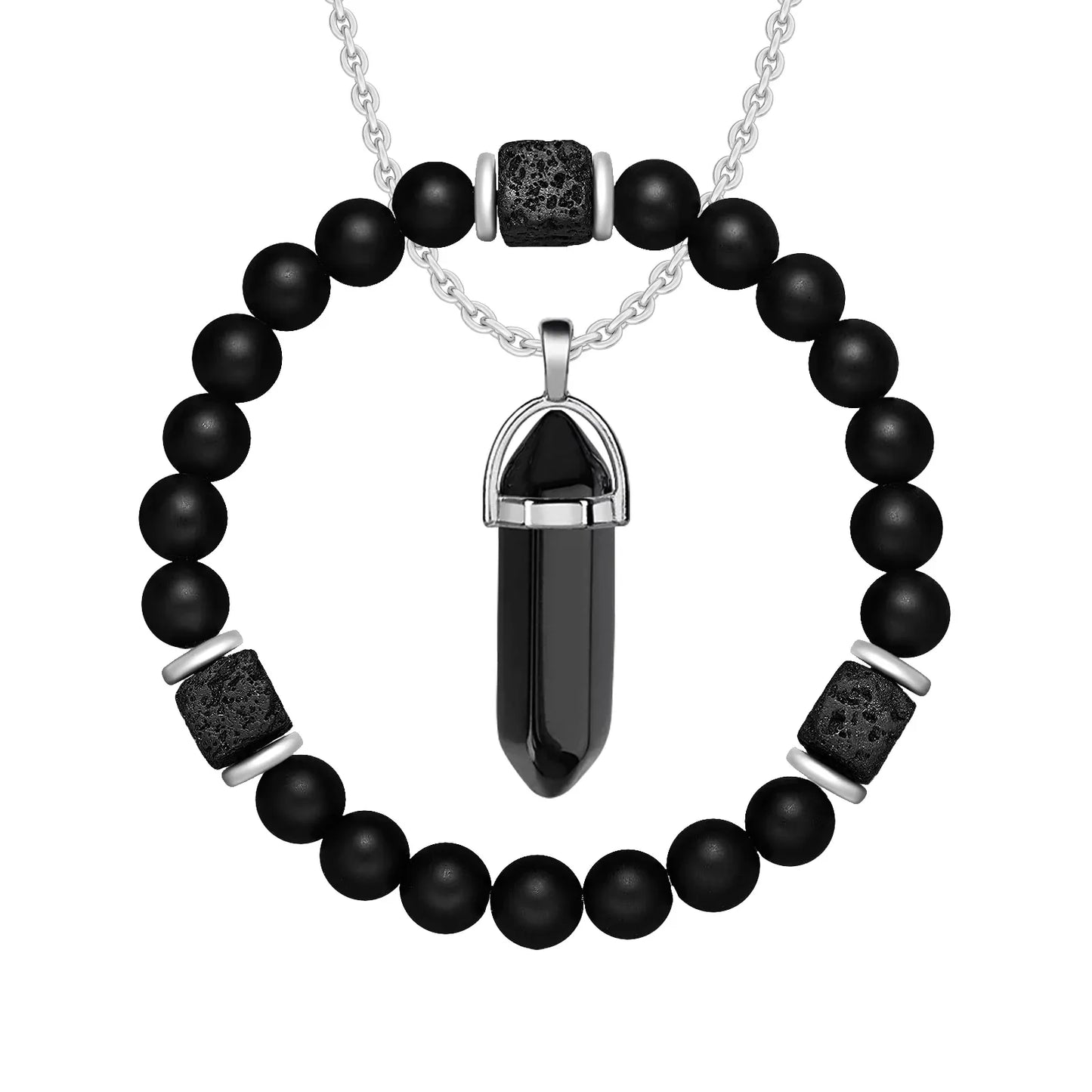 2pcs set of Magnetic Weight-loss Bracelet and Necklace