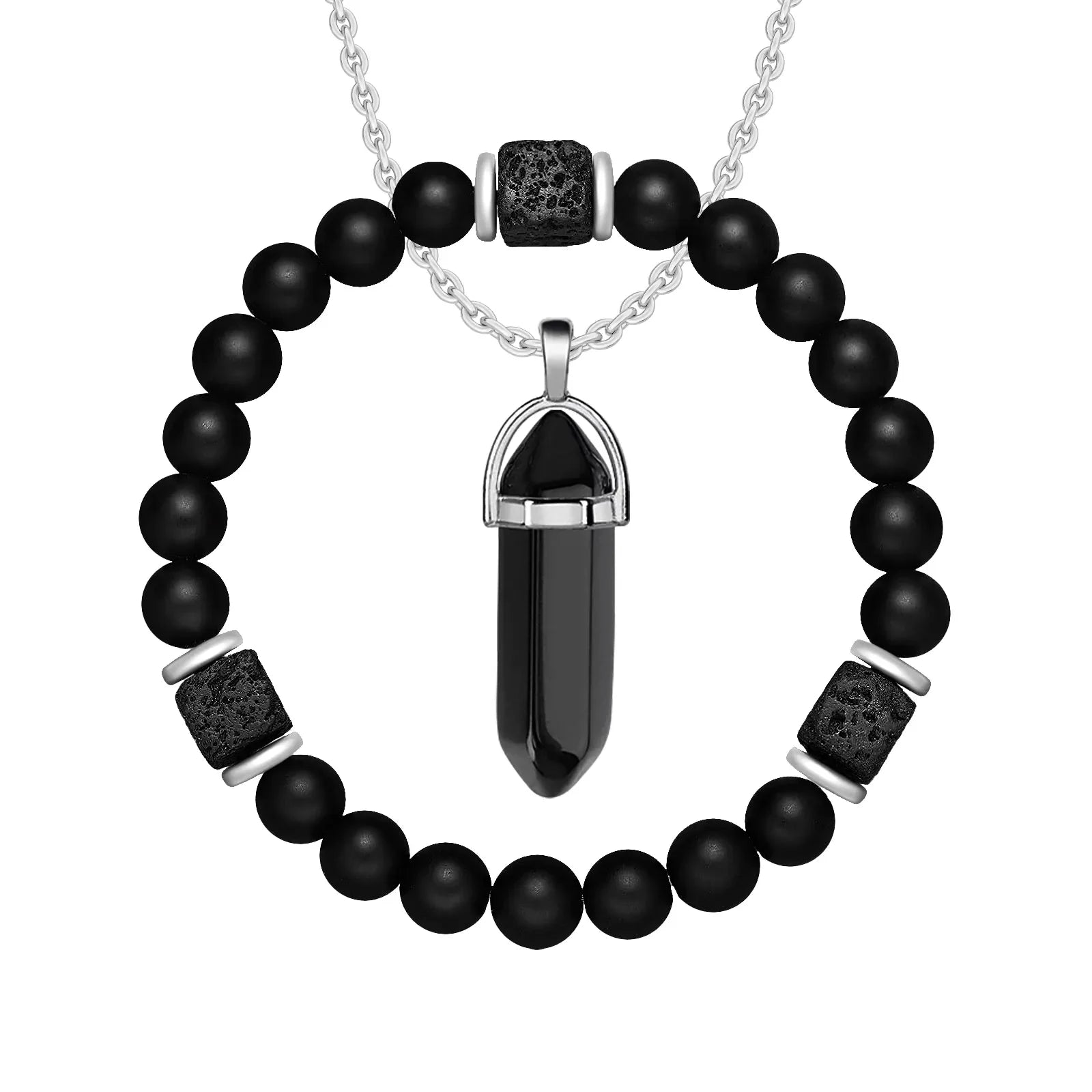 2pcs set of Magnetic Weight-loss Bracelet and Necklace