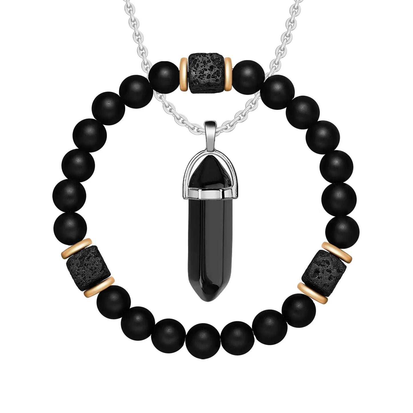 2pcs set of Magnetic Weight-loss Bracelet and Necklace
