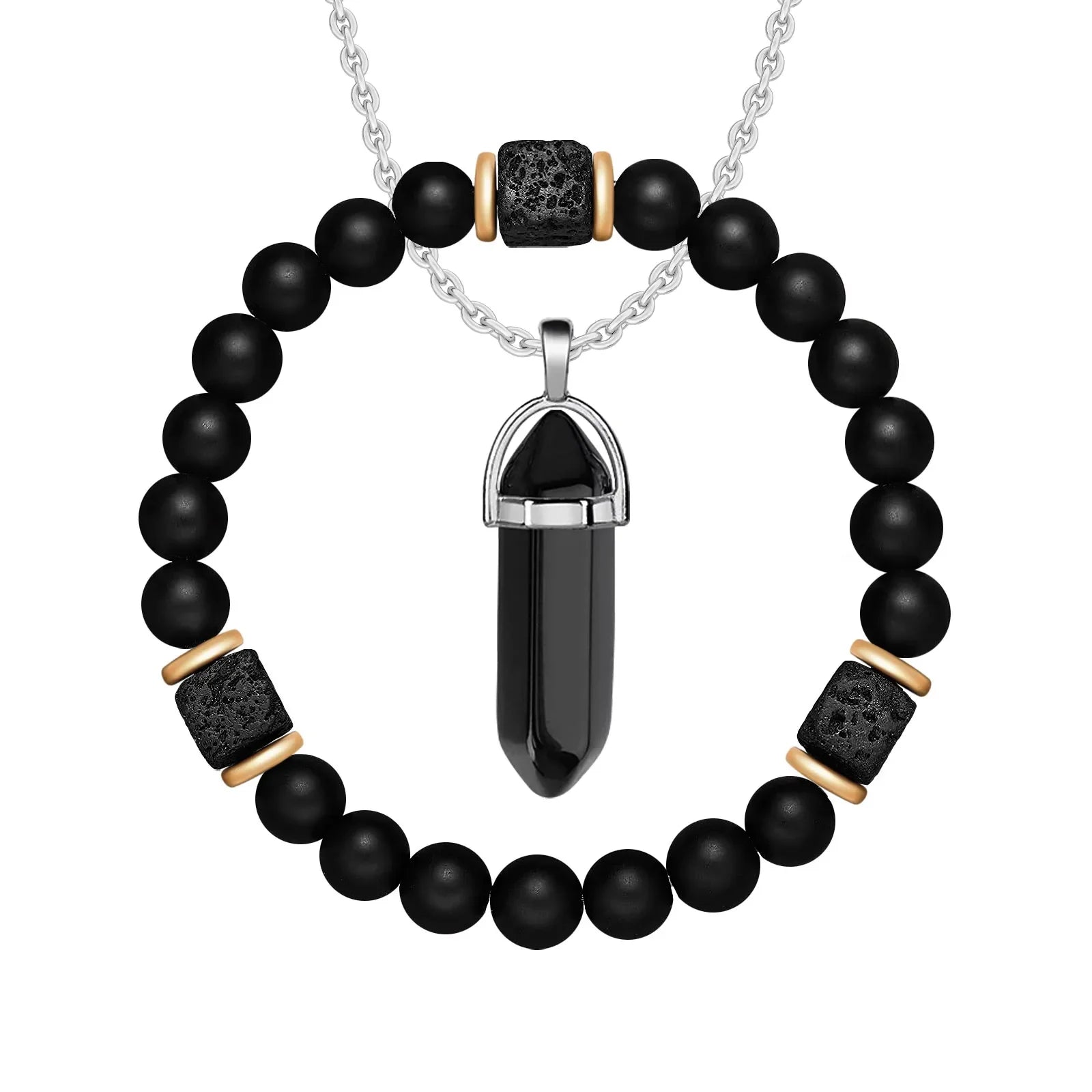 2pcs set of Magnetic Weight-loss Bracelet and Necklace