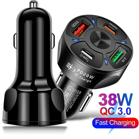 4-Port USB Car Charger