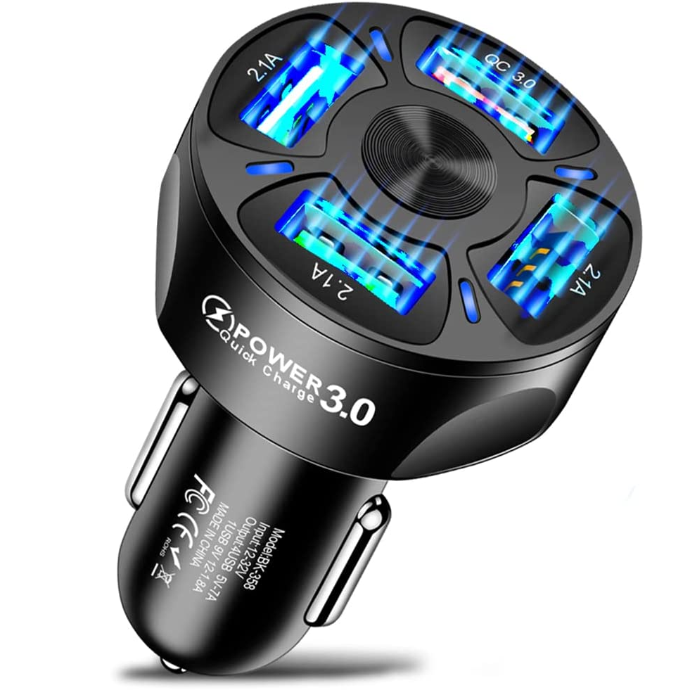 4-Port USB Car Charger