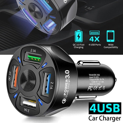 4-Port USB Car Charger