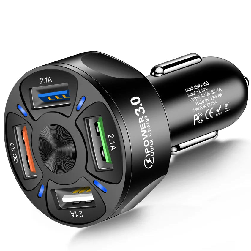 4-Port USB Car Charger-