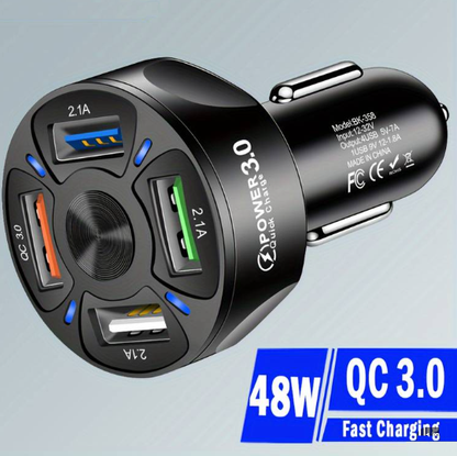 4-Port USB Car Charger
