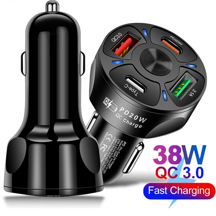 4-Port USB Car Charger