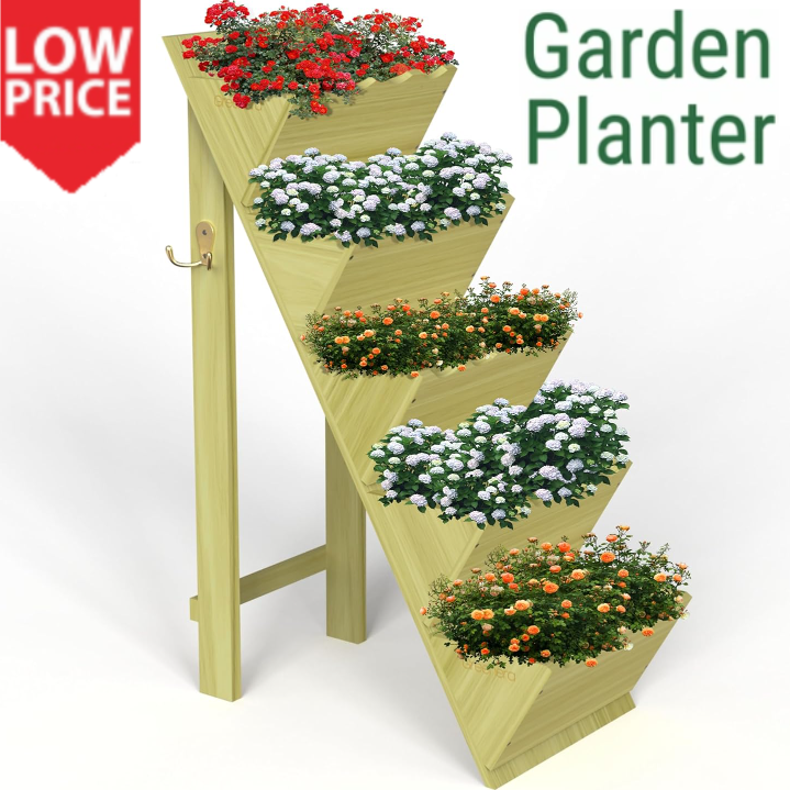 5-Tier Wooden Garden Planter