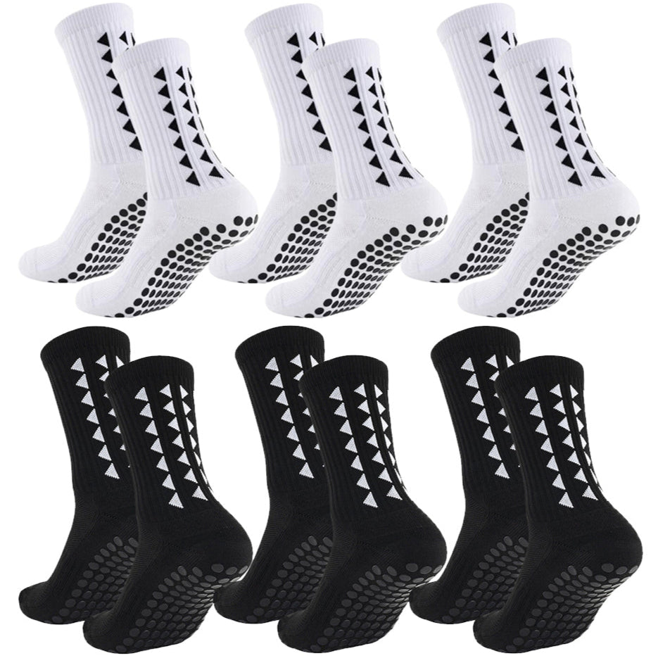 6 Pairs Unisex Football Grip Socks Towel Bottom Sport Socks