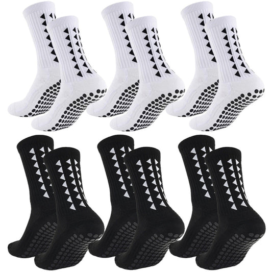 6 Pairs Unisex Football Grip Socks Towel Bottom Sport Socks