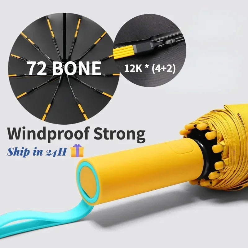 72 Bone Power Windproof Umbrella