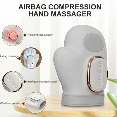 Air Compression Hand Massager with Vibration and Heat