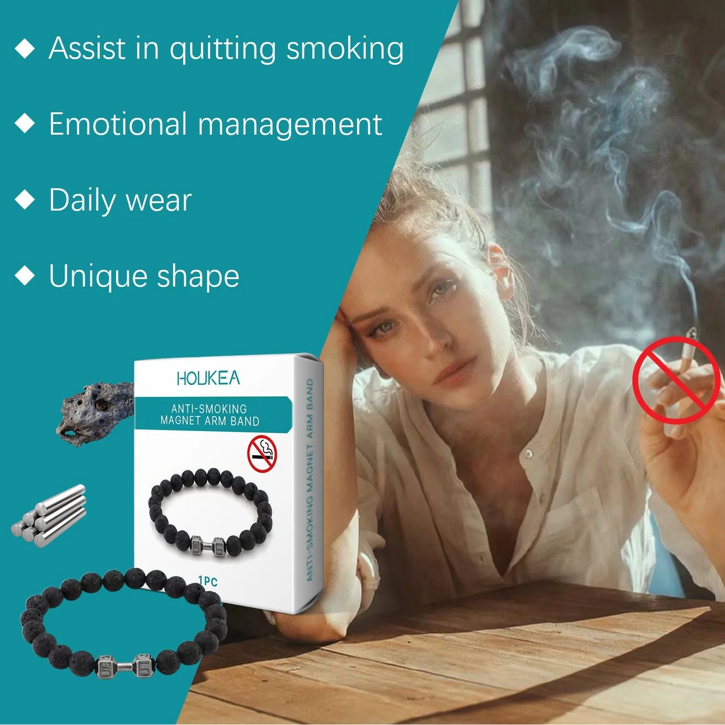 Anti-smoking Magnet Wristband