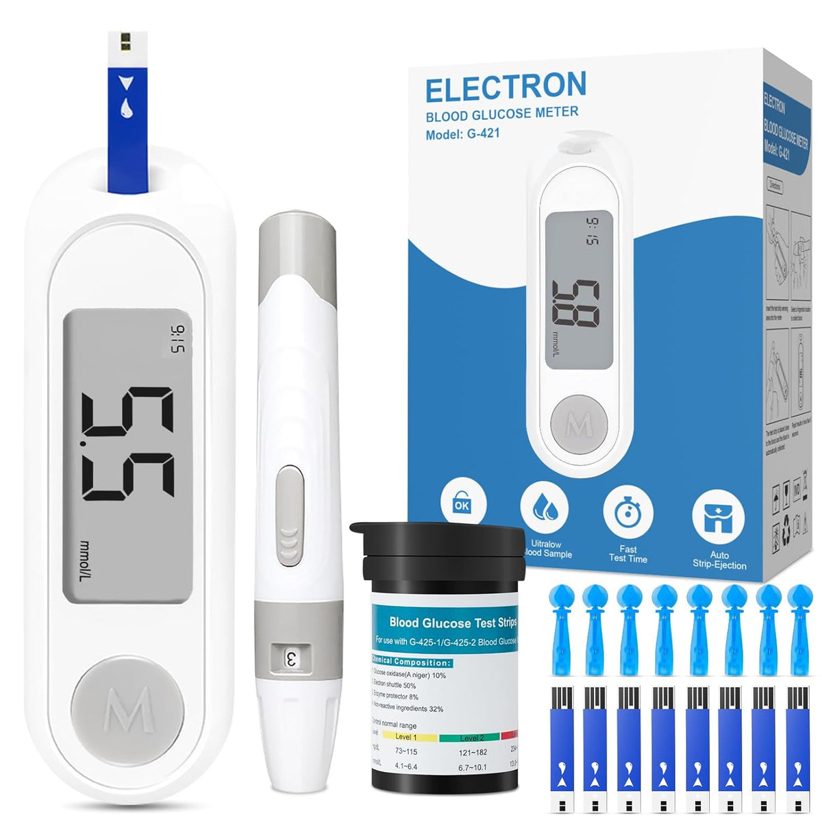 Blood Glucose Diabetes Testing Kit