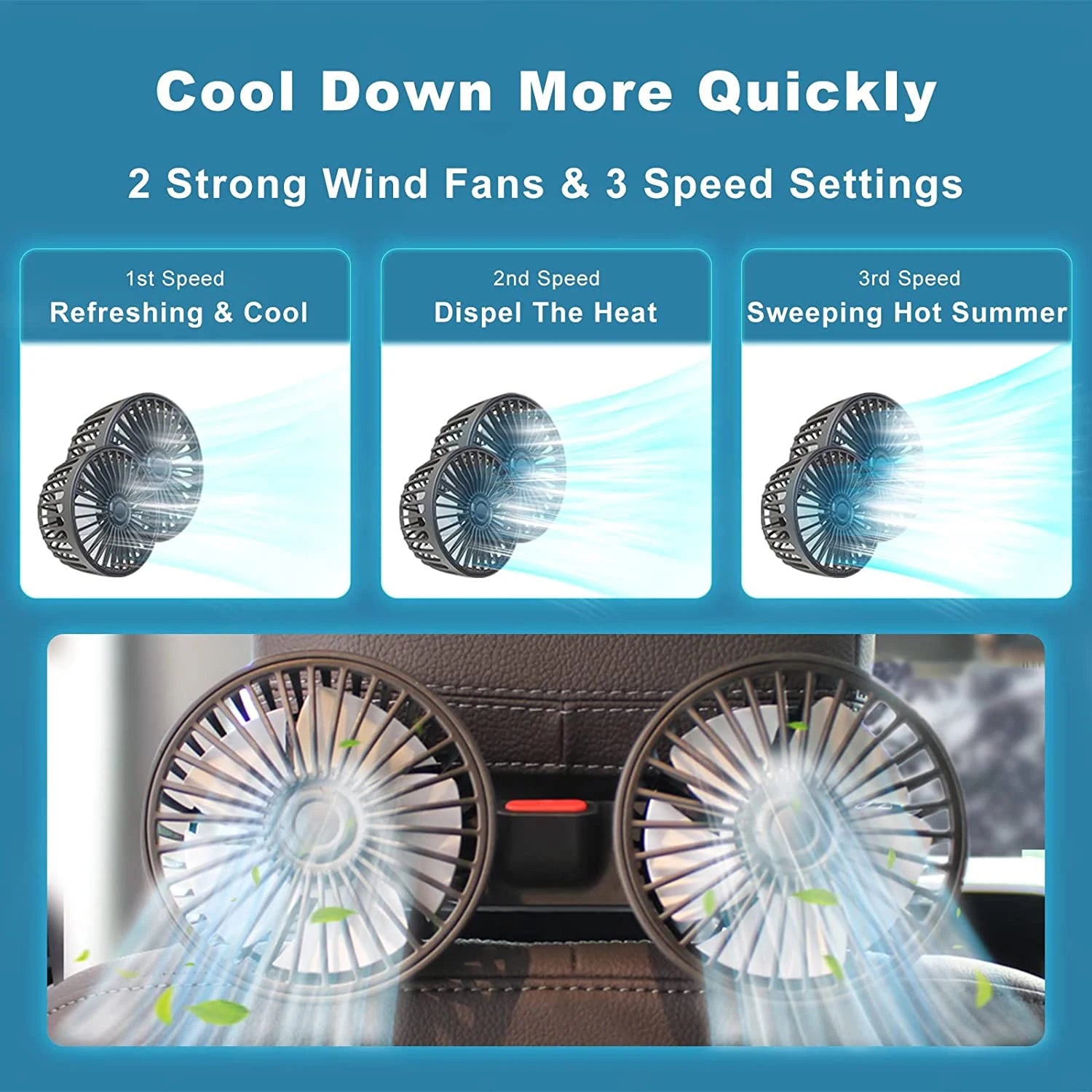 Car Backseat Passenger Fan