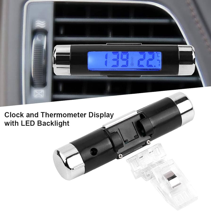 Car Clock Thermometer Display