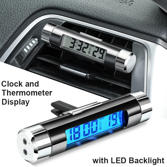 Car Clock Thermometer Display