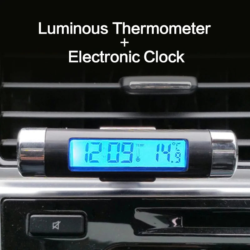 Car Clock Thermometer Display