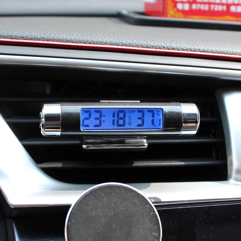 Car Clock Thermometer Display
