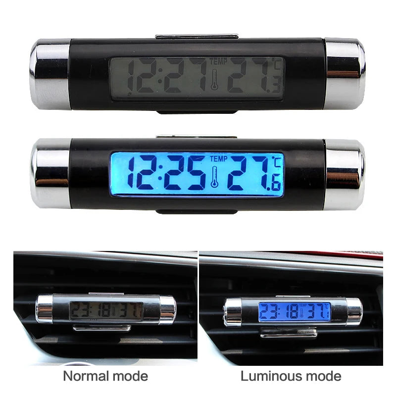 Car Clock Thermometer Display