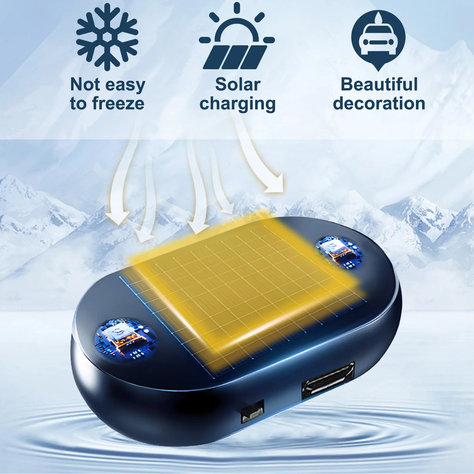 Car Windshield Solar Electromagnetic Antifreeze Device