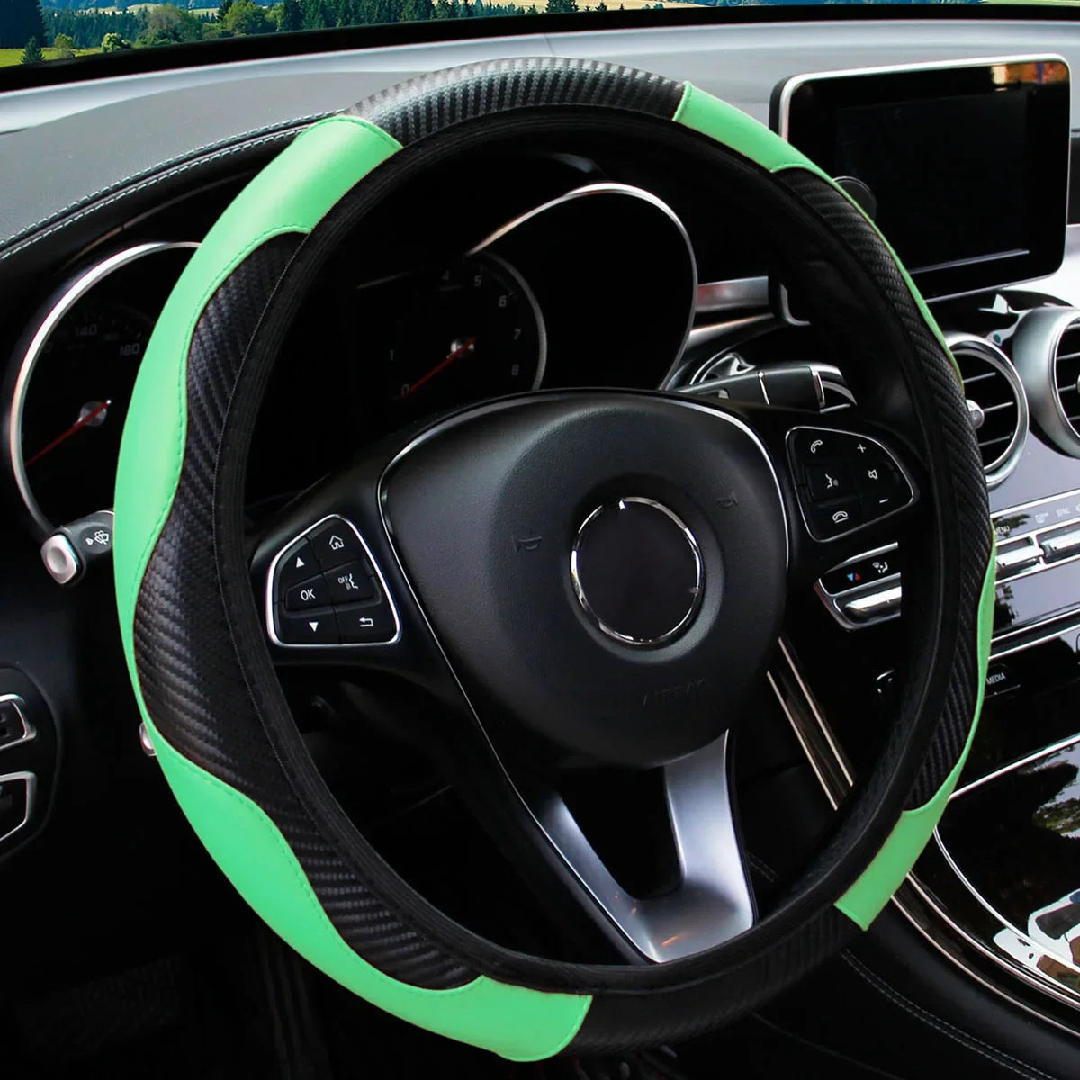 Carbon Fibre Steering Wheel Cover-