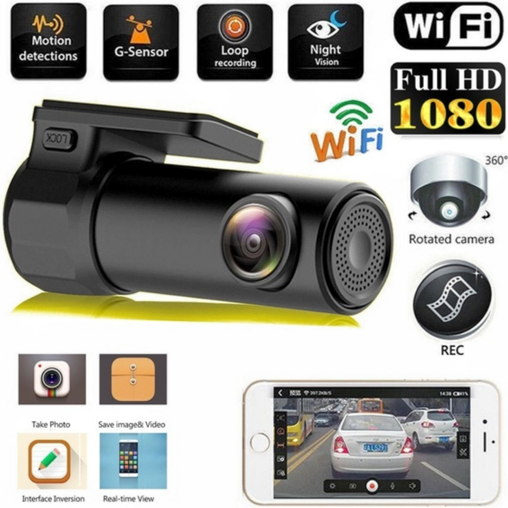 Discreet Car DVR WiFi Camera
