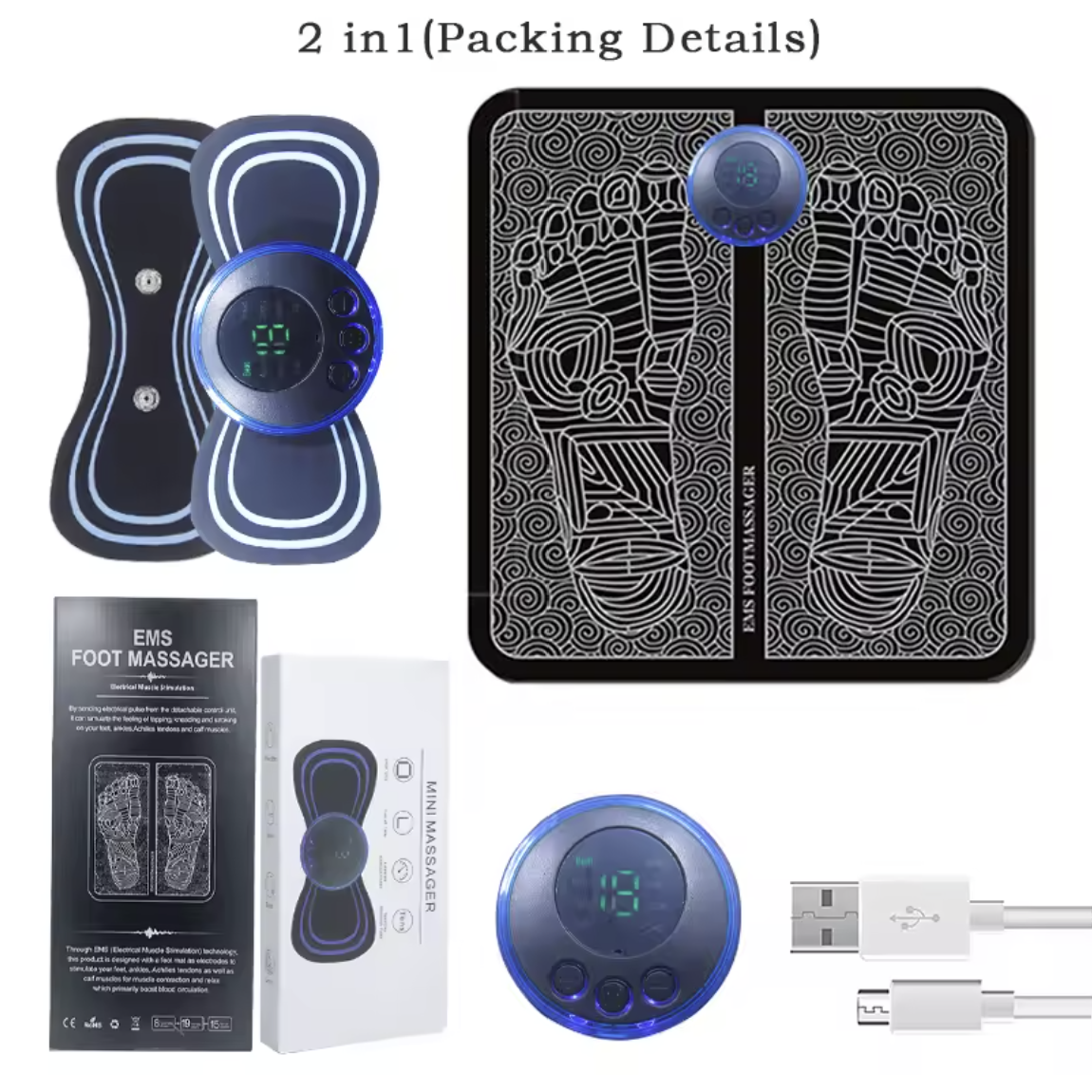 EMS Foot Massage Physiotherapy Muscle Stimulator