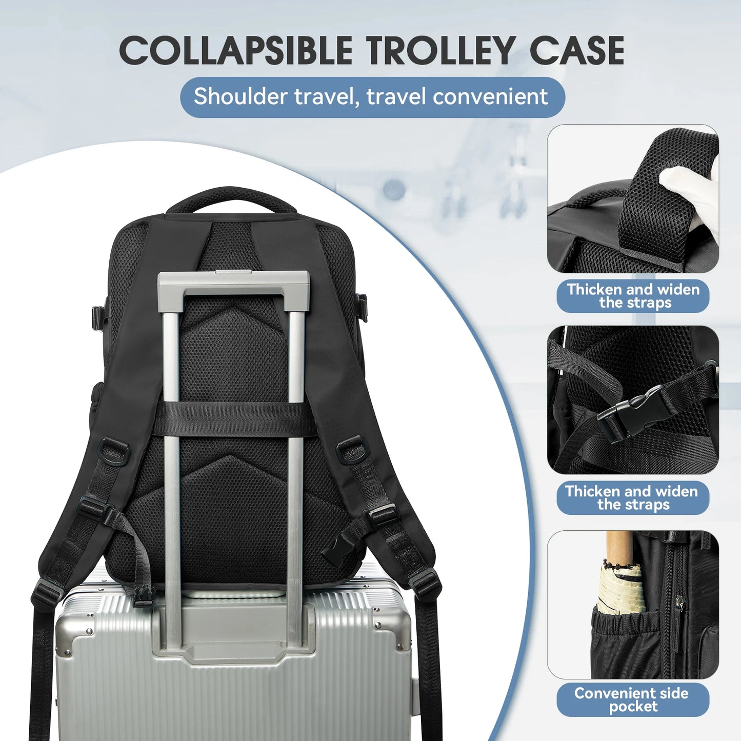 Flight-Approved Vacuum Compression Backpack