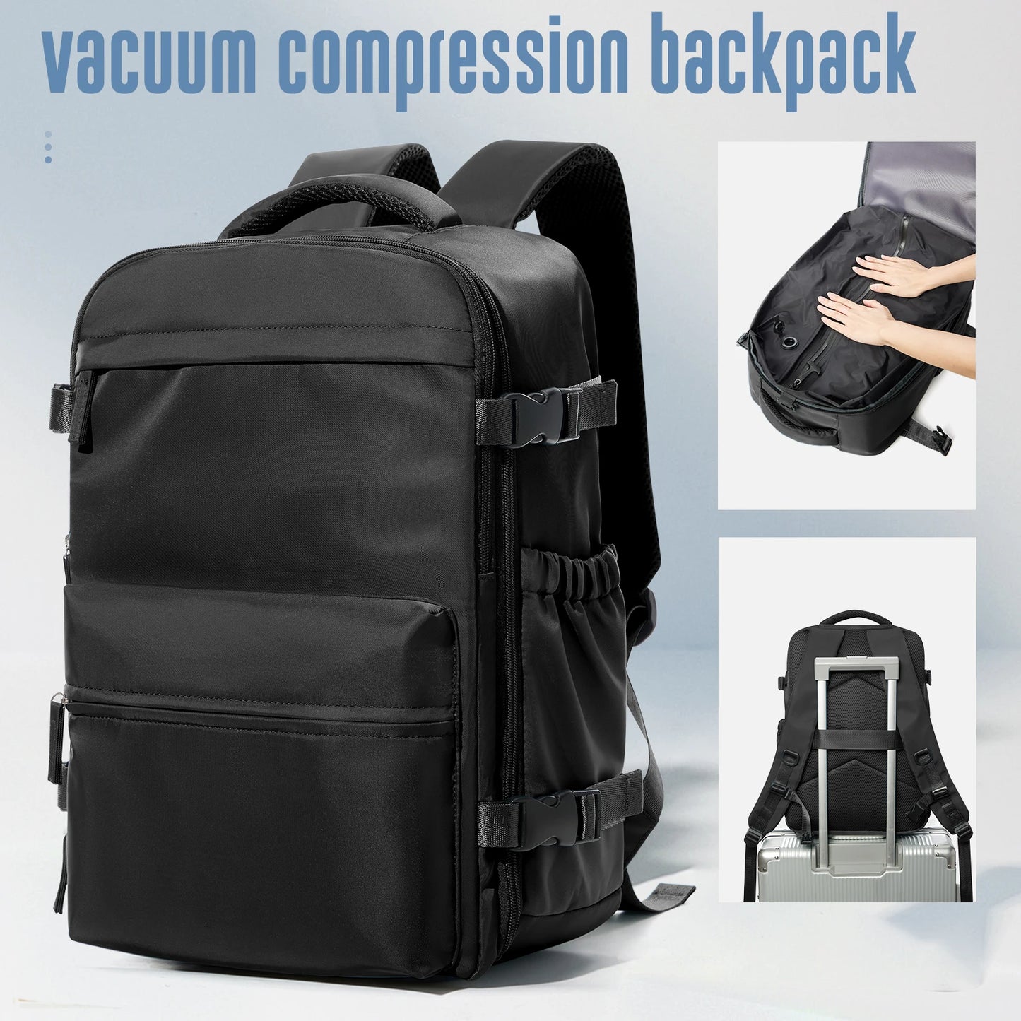 Flight-Approved Vacuum Compression Backpack