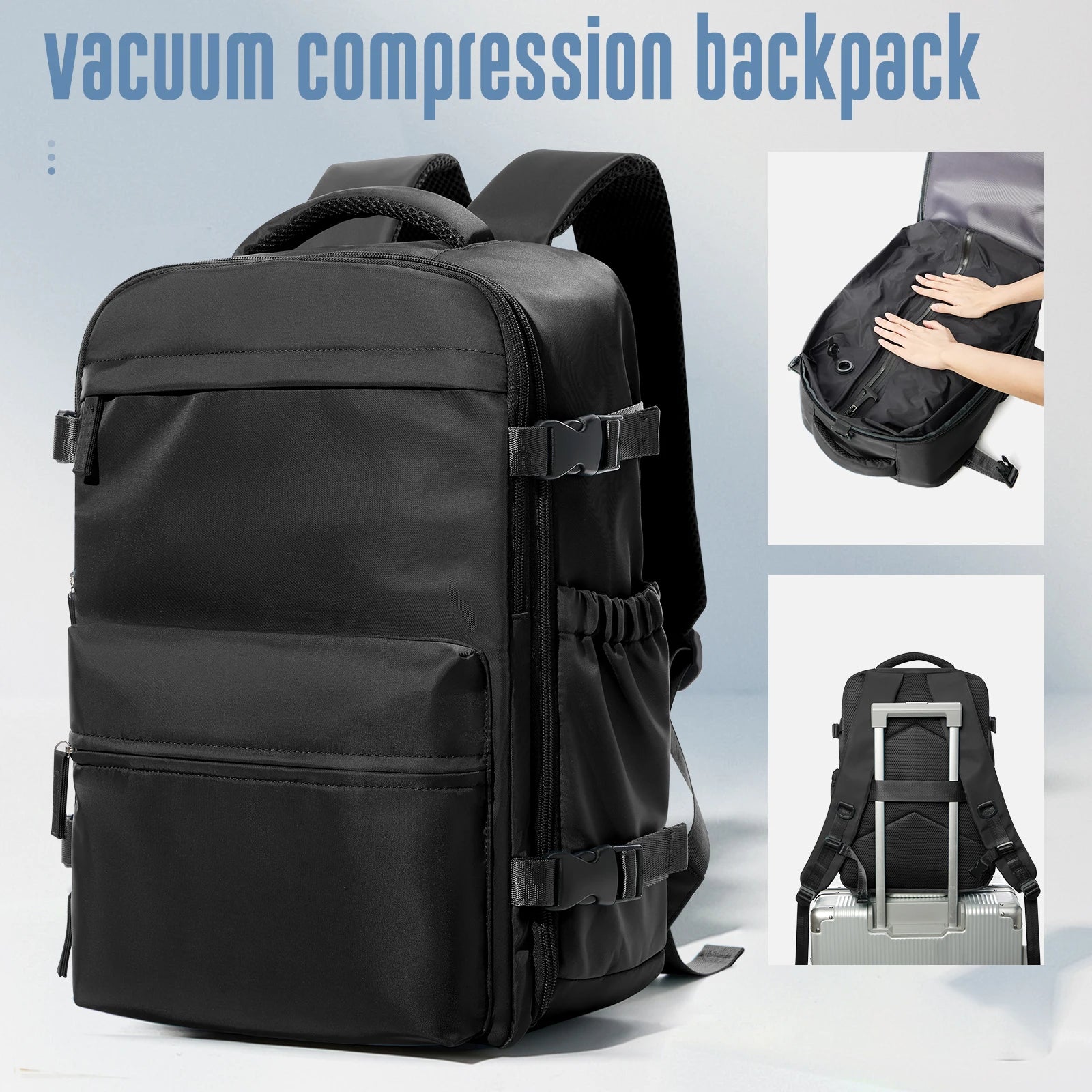 Flight-Approved Vacuum Compression Backpack