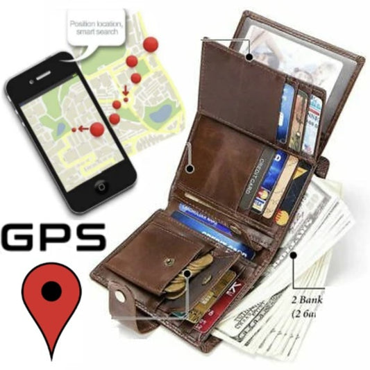 GPS Anti-Theft Leather Wallet