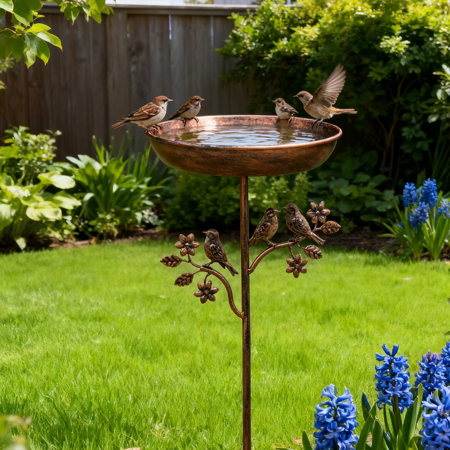 Garden Iron Birdbath