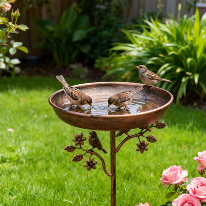Garden Iron Birdbath