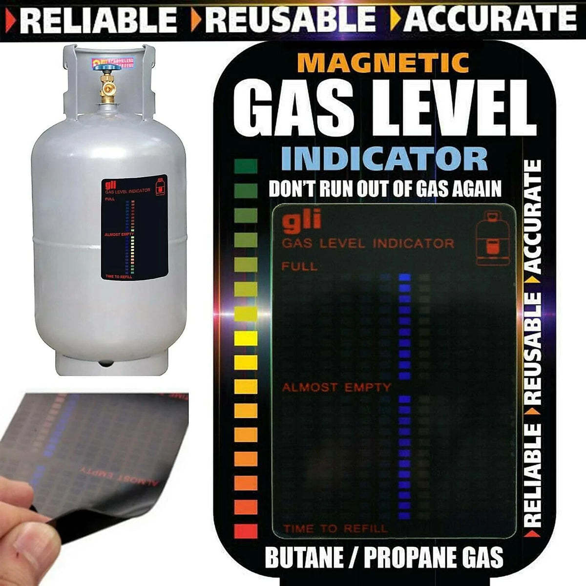 Gas Level Indicator Sticker