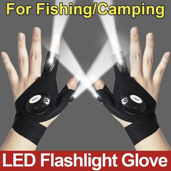 Half Finger LED Flashlight Glove