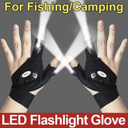 Half Finger LED Flashlight Glove