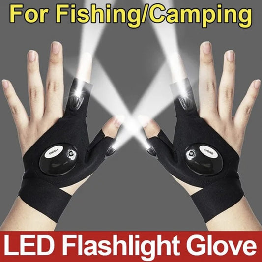 Half Finger LED Flashlight Glove