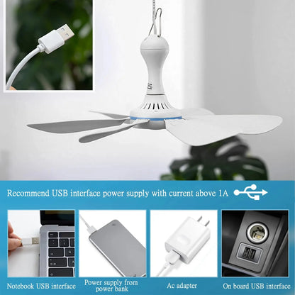 Hanging USB Powered Ceiling Fan
