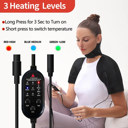 Heat Vibration Back and Shoulder Massager