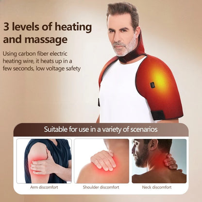 Heat Vibration Back and Shoulder Massager