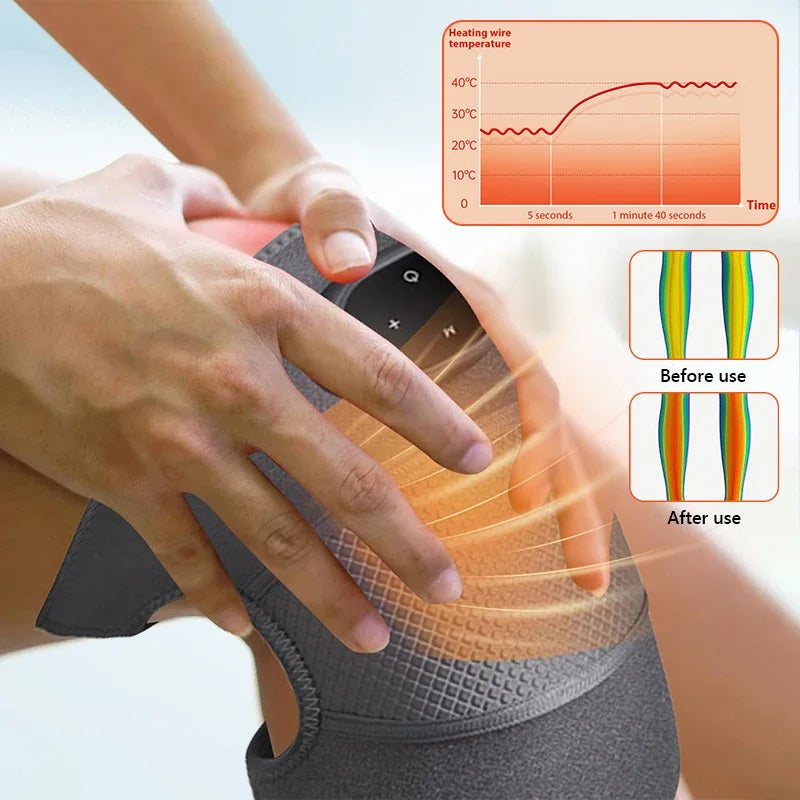Heated Vibration Knee Massager for Pain Relief