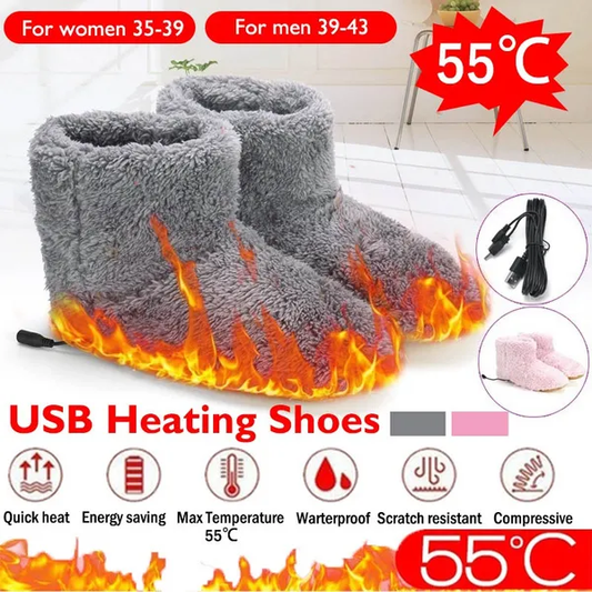 Heated Winter Warm USB Slipper Boots