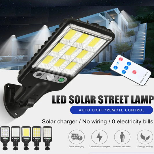 Large Solar Courtyard Wall Lamp with Remote